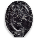 Nat & Jules Marbled Black 6 x 4 Glossy Ceramic Oval Countertop Spoon Rest