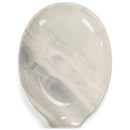 Nat & Jules Marbled White 6 x 4 Glossy Ceramic Oval Countertop Spoon Rest