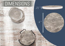 Nat & Jules Marbled Grey 4 inch Ceramic Coasters With Holder 7 Piece Set