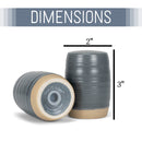 Nat & Jules Raw Bottom Grey 3 x 2 Ceramic Salt and Pepper Shaker 2 Piece Set