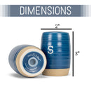 Nat & Jules Raw Bottom Navy 3 x 2 Ceramic Salt and Pepper Shaker 2 Piece Set