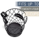 Nat & Jules Coffee Matte Black 7 inch Iron Metal Coffee Pod Holder Organizer