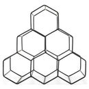 Nat & Jules Honeycomb Black Iron Metal Tabletop Wine Rack - Holds 6 Bottles