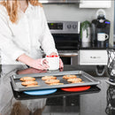 Honeycomb Pattern 7 inch Silicone Round Kitchen Hot Pad Trivets Set of 4, Red