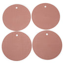 Nat & Jules Chic Rounded Blue 4.5 inch Matte Ceramic Bathroom Accessories Set of 4