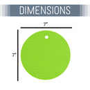 Honeycomb Pattern 7 inch Silicone Round Kitchen Hot Pad Trivets Set of 4, Green