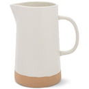 Nat & Jules Raw Bottom Matte White 48 ounce Ceramic Pitcher Jug