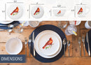 Nat & Jules Dean Crouser Watercolor Ceramic Dinnerware 16 Piece Set - Service for 4, Cardinal
