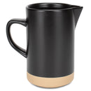 Nat & Jules Raw Bottom Matte Black 40 ounce Ceramic Pitcher Jug