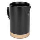 Nat & Jules Raw Bottom Matte Black 40 ounce Ceramic Pitcher Jug