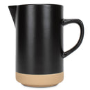 Nat & Jules Raw Bottom Matte Black 40 ounce Ceramic Pitcher Jug