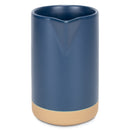 Nat & Jules Raw Bottom Matte Navy Blue 40 ounce Ceramic Pitcher Jug