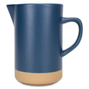 Nat & Jules Raw Bottom Matte Navy Blue 40 ounce Ceramic Pitcher Jug