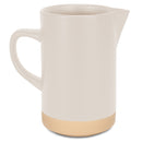 Nat & Jules Raw Bottom Matte Cream 40 ounce Ceramic Pitcher Jug