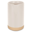 Nat & Jules Raw Bottom Matte Cream 40 ounce Ceramic Pitcher Jug
