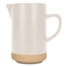 Nat & Jules Raw Bottom Matte Cream 40 ounce Ceramic Pitcher Jug