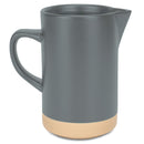 Nat & Jules Raw Bottom Matte Grey 40 ounce Ceramic Pitcher Jug
