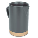 Nat & Jules Raw Bottom Matte Grey 40 ounce Ceramic Pitcher Jug