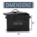Nat & Jules Large Black 15 x 10 Metal Bread Box