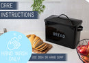 Nat & Jules Large Black 15 x 10 Metal Bread Box