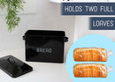 Nat & Jules Large Black 15 x 10 Metal Bread Box