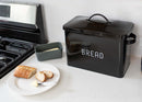 Nat & Jules Large Black 15 x 10 Metal Bread Box