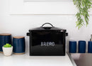 Nat & Jules Large Black 15 x 10 Metal Bread Box