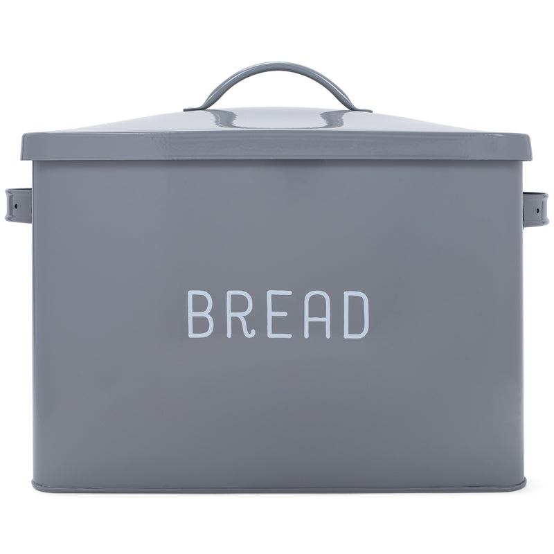 Nat & Jules Large Grey 15 x 10 Metal Bread Box