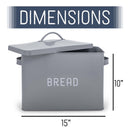 Nat & Jules Large Grey 15 x 10 Metal Bread Box