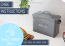 Nat & Jules Large Grey 15 x 10 Metal Bread Box
