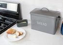 Nat & Jules Large Grey 15 x 10 Metal Bread Box