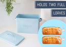 Nat & Jules Large Blue 15 x 10 Metal Bread Box