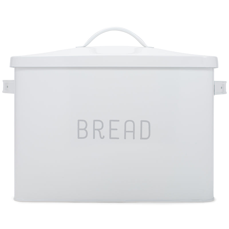 Nat & Jules Large White 15 x 10 Metal Bread Box