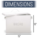 Nat & Jules Large White 15 x 10 Metal Bread Box