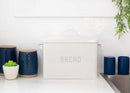 Nat & Jules Large White 15 x 10 Metal Bread Box