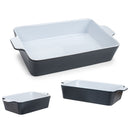 Nat & Jules Nested Black 12 x 8 Ceramic Stoneware Baking Dishes Set of 3