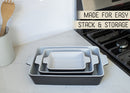 Nat & Jules Nested Black 12 x 8 Ceramic Stoneware Baking Dishes Set of 3