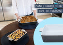 Nat & Jules Nested Black 12 x 8 Ceramic Stoneware Baking Dishes Set of 3