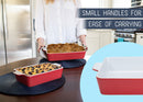 Nat & Jules Nested Red 12 x 8 Ceramic Stoneware Baking Dishes Set of 3