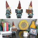 Nat & Jules Welcome Gnome Colorful Finish 12 inch Resin Stone Garden Statue