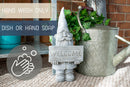 Nat & Jules Welcome Gnome Aged Cement Hue 12 inch Resin Stone Garden Statue