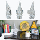 Nat & Jules Welcome Gnome Aged Cement Hue 12 inch Resin Stone Garden Statue