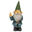 Nat & Jules Peace Gnome Colorful Finish 12 inch Resin Stone Garden Statue