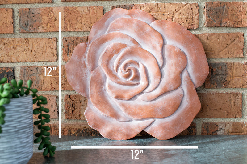 Nat & Jules Rose Red Terracotta 12 inch Resin Stone Decorative Stepping Stone