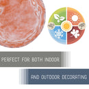 Nat & Jules Leaves Red Terracotta 12 inch Resin Stone Decorative Stepping Stone