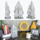 Nat & Jules Married Gnome Couple Aged Cement Hue 12 inch Resin Garden Statue