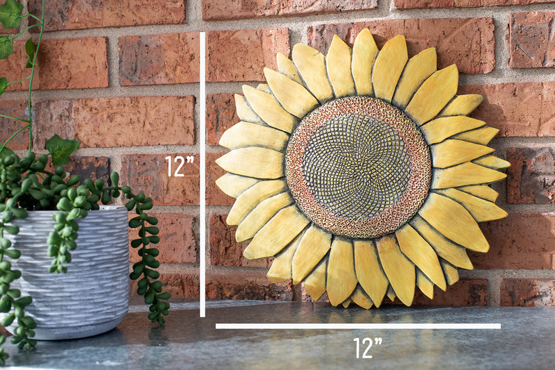 Nat & Jules Sunflower Colorful Finish 12 inch Resin Decorative Stepping Stone