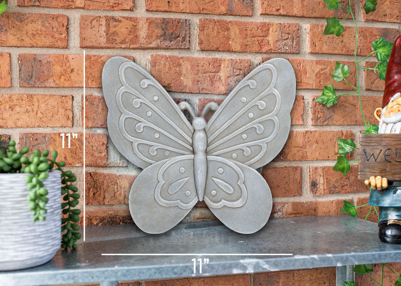 Nat & Jules Butterfly Stone Color 11 inch Resin Stepping Stone