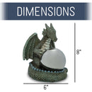 Nat & Jules Small Dragon Moss Finish 8.5 x 6 Resin Gazing Ball Sculpture
