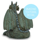 Nat & Jules Small Dragon Moss Finish 8.5 x 6 Resin Gazing Ball Sculpture